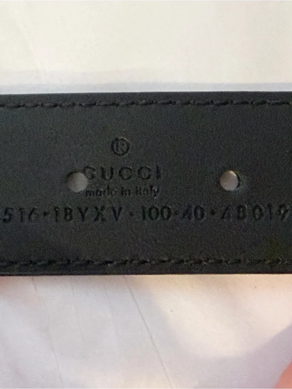 Gucci Black Leather Belt with Dark Green Double G Buckle